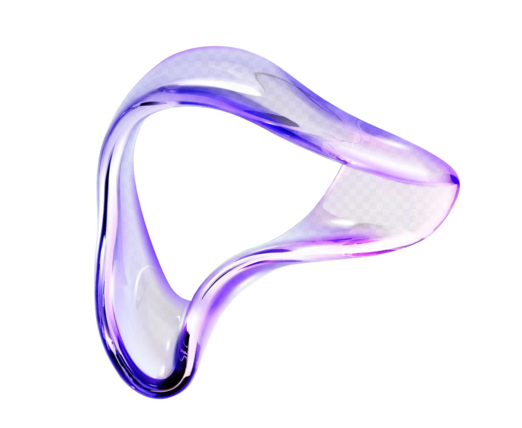Abstract shape 3d glass object 1024x839